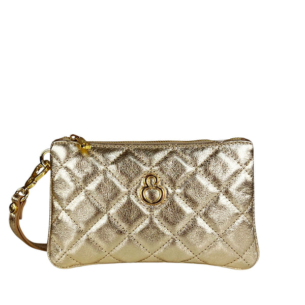 Pochette Grace Medium in pelle metallizzata