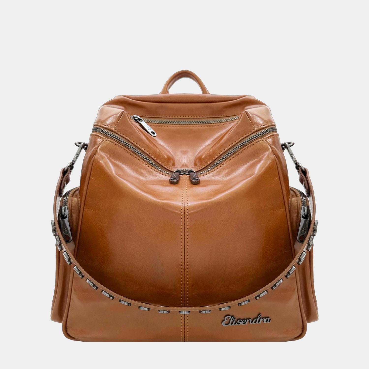 Saray Honey Smooth Leather Dark Backpack SHIPPING FROM 11/11 