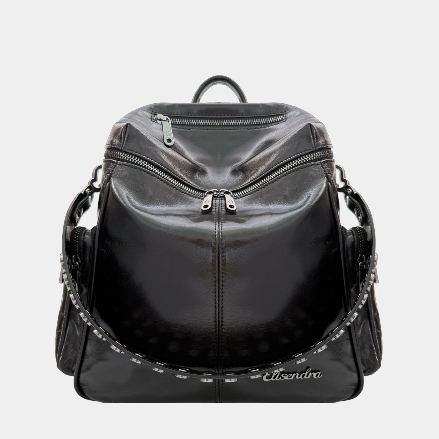 Saray Carbon Backpack Smooth Leather Dark 