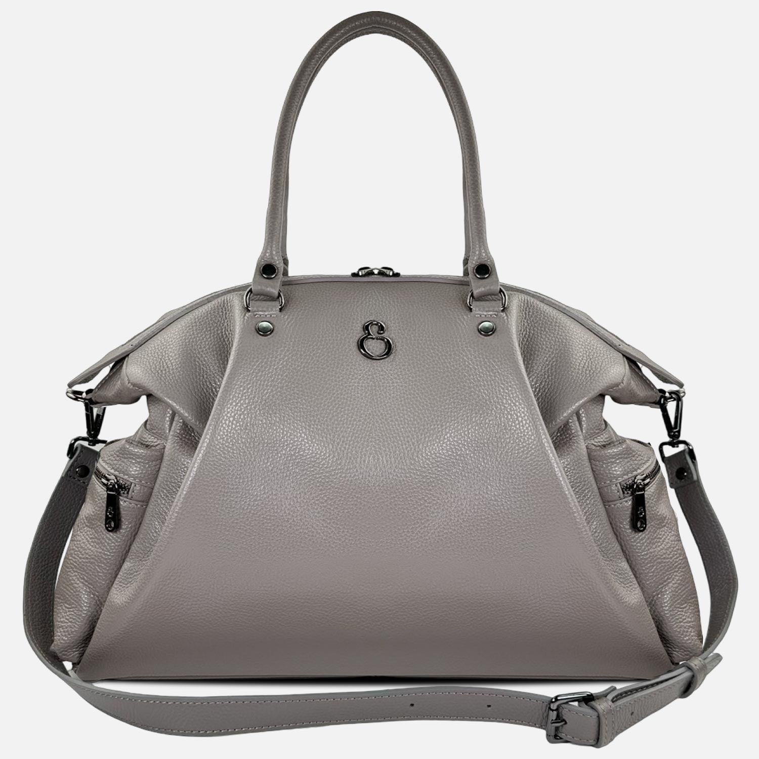 Shopper Stella Smoke Hammered Leather Dark