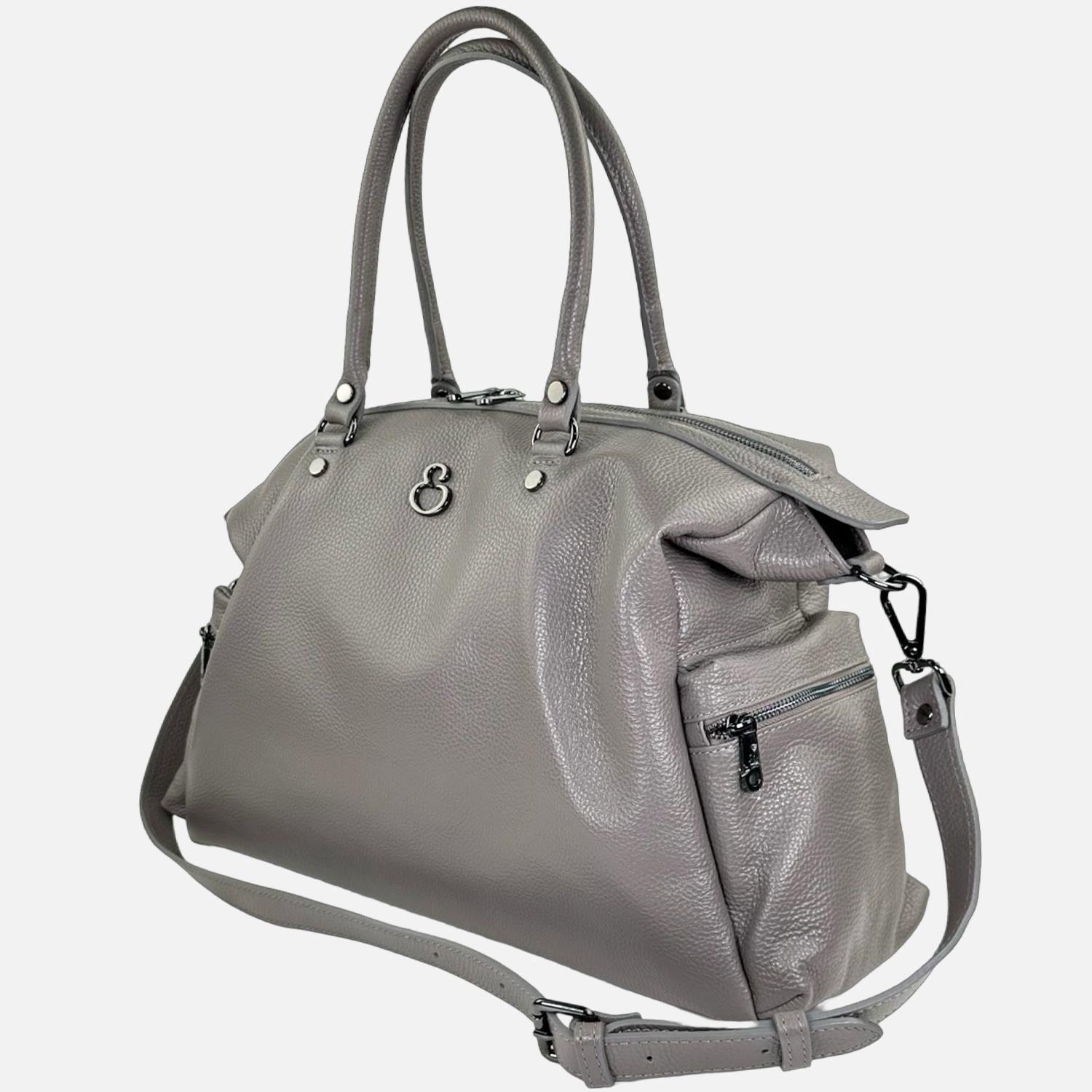 Shopper Stella Smoke Hammered Leather Dark