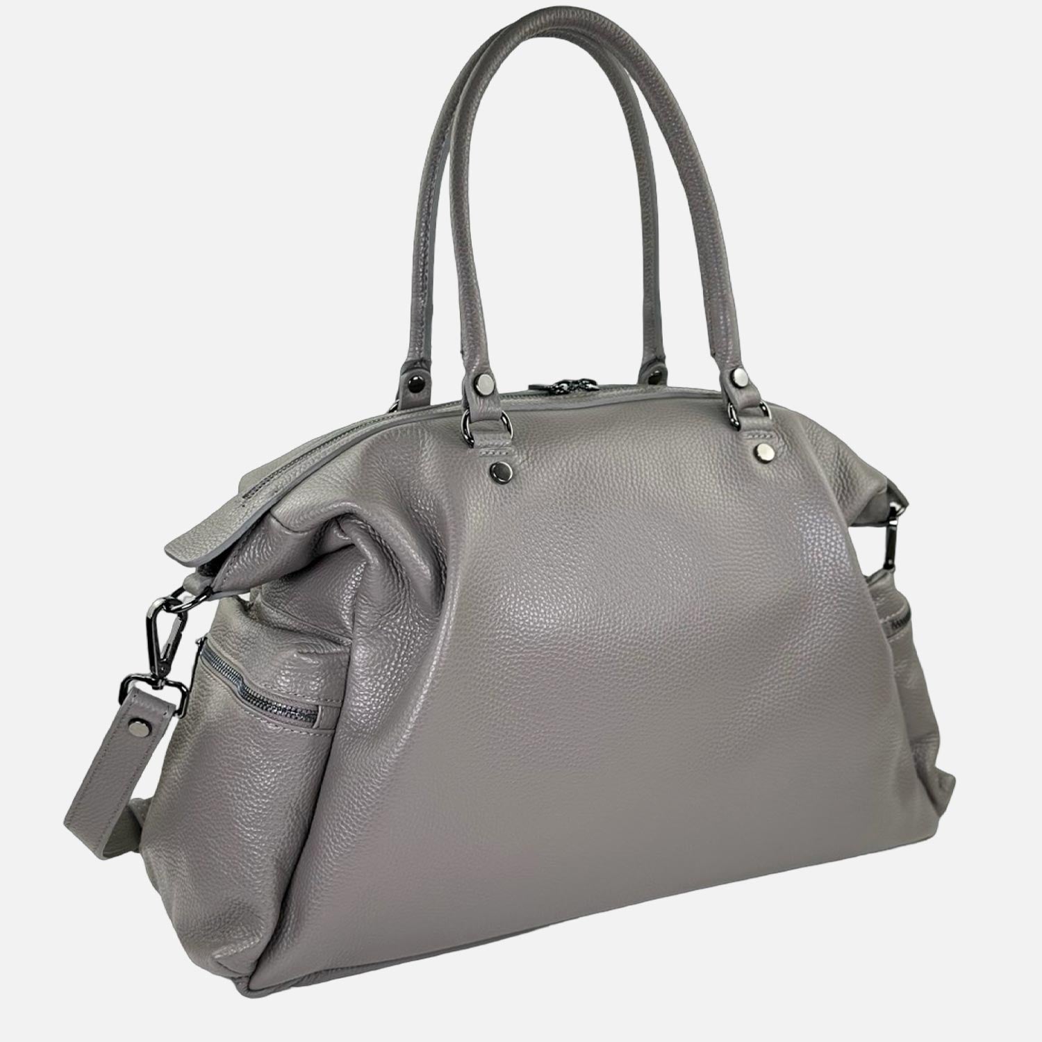 Shopper Stella Smoke Hammered Leather Dark